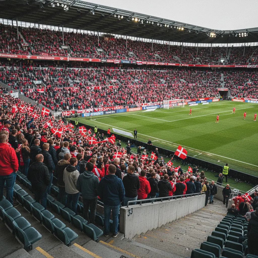 Parken Stadion in Kopenhagen bei einem Länderspiel