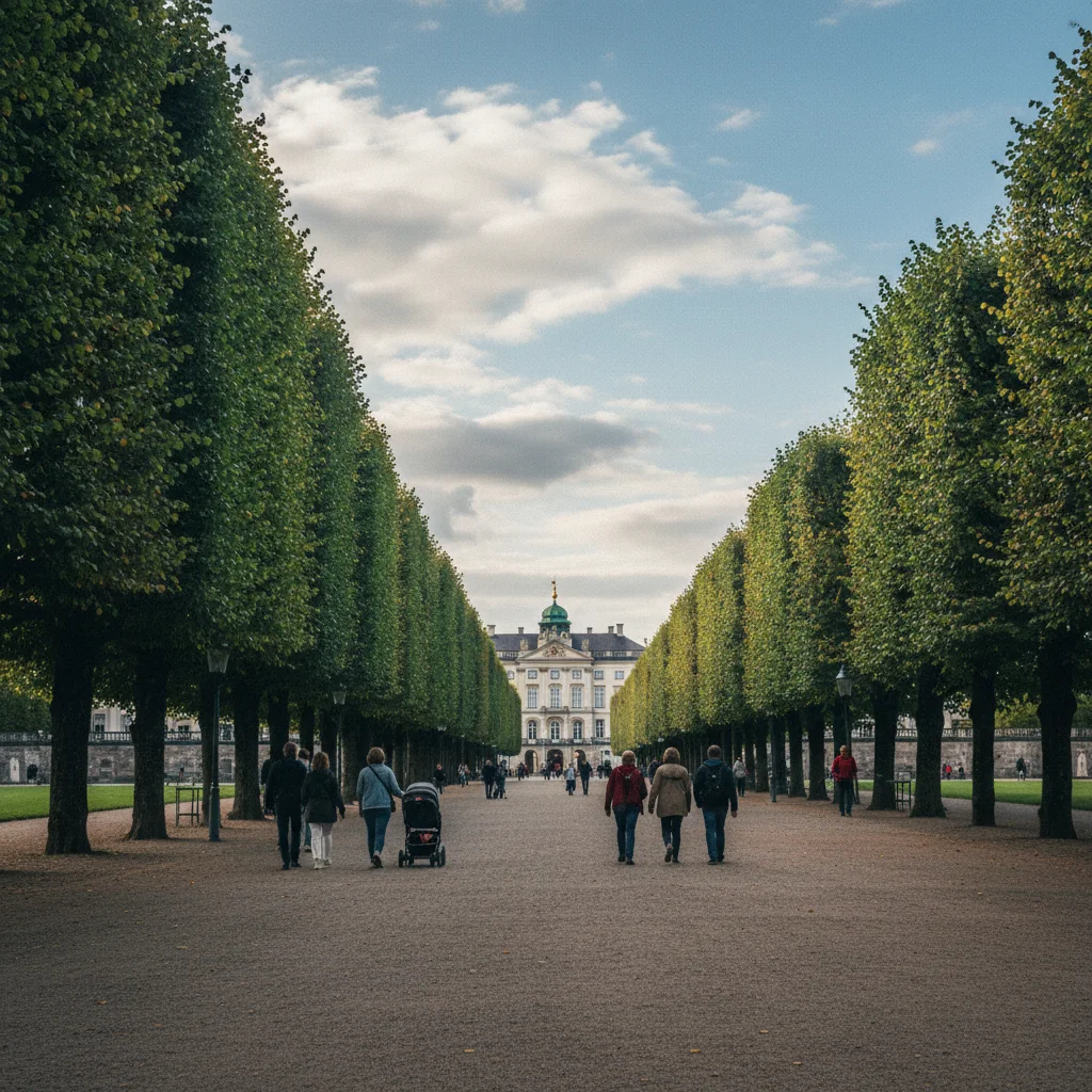 Frederiksberg Have mit Schloss und grünen Alleen