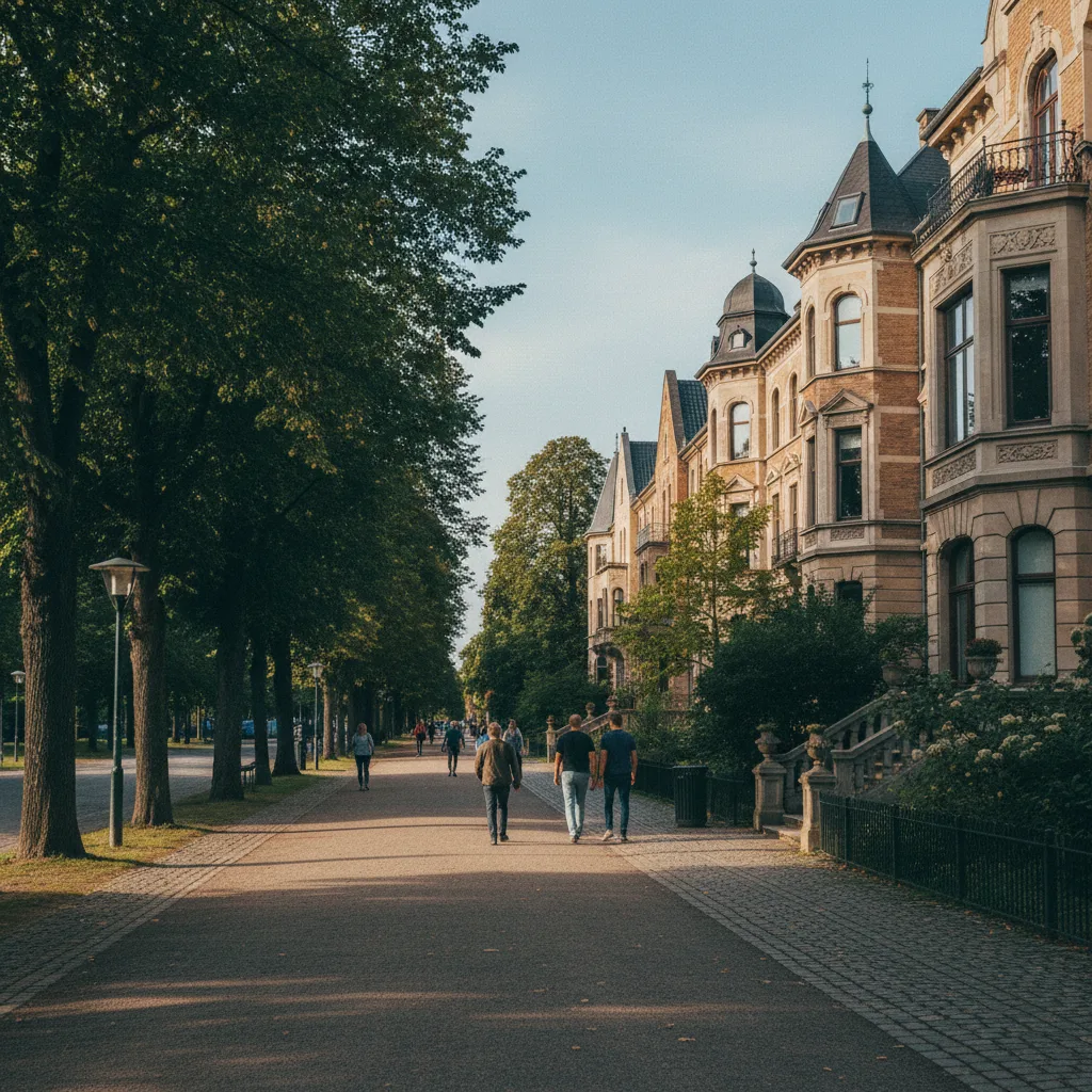 Parkanlage und Villen in Østerbro