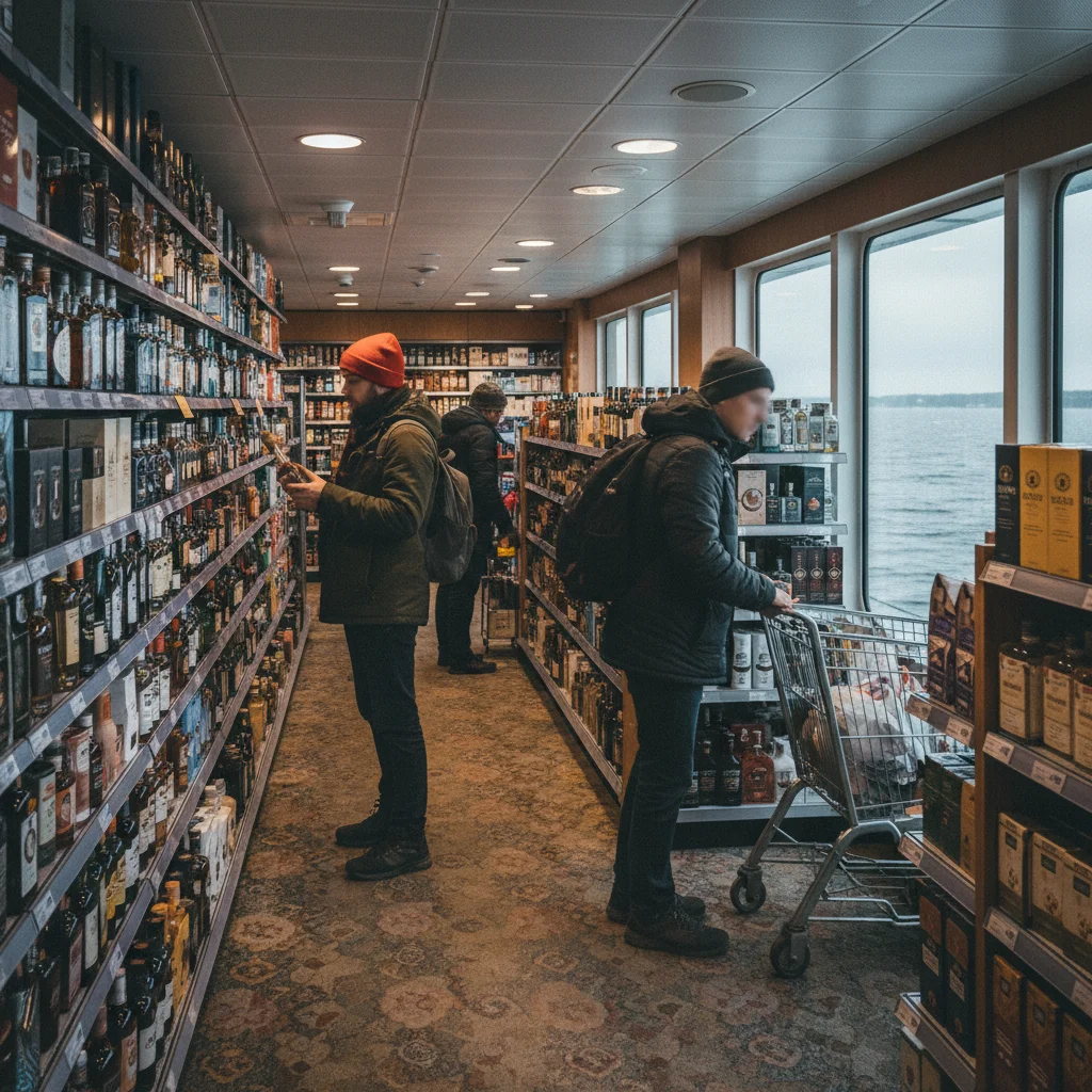 Duty Free Shop auf einer Ostseefähre