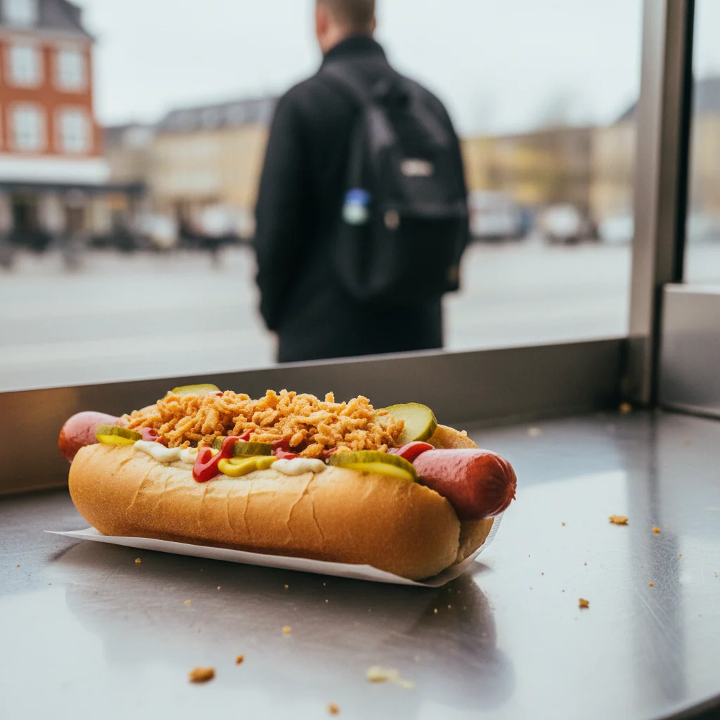 Dänischer Hotdog vom Pølsevogn in Kopenhagen