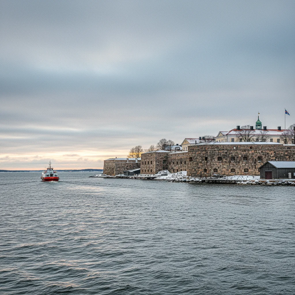 Blick auf die Festung Suomenlinna vor Helsinki