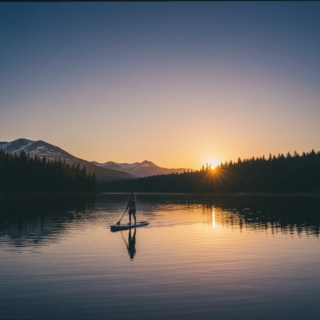 Stand-Up Paddling unter der Mitternachtssonne in Nordschweden