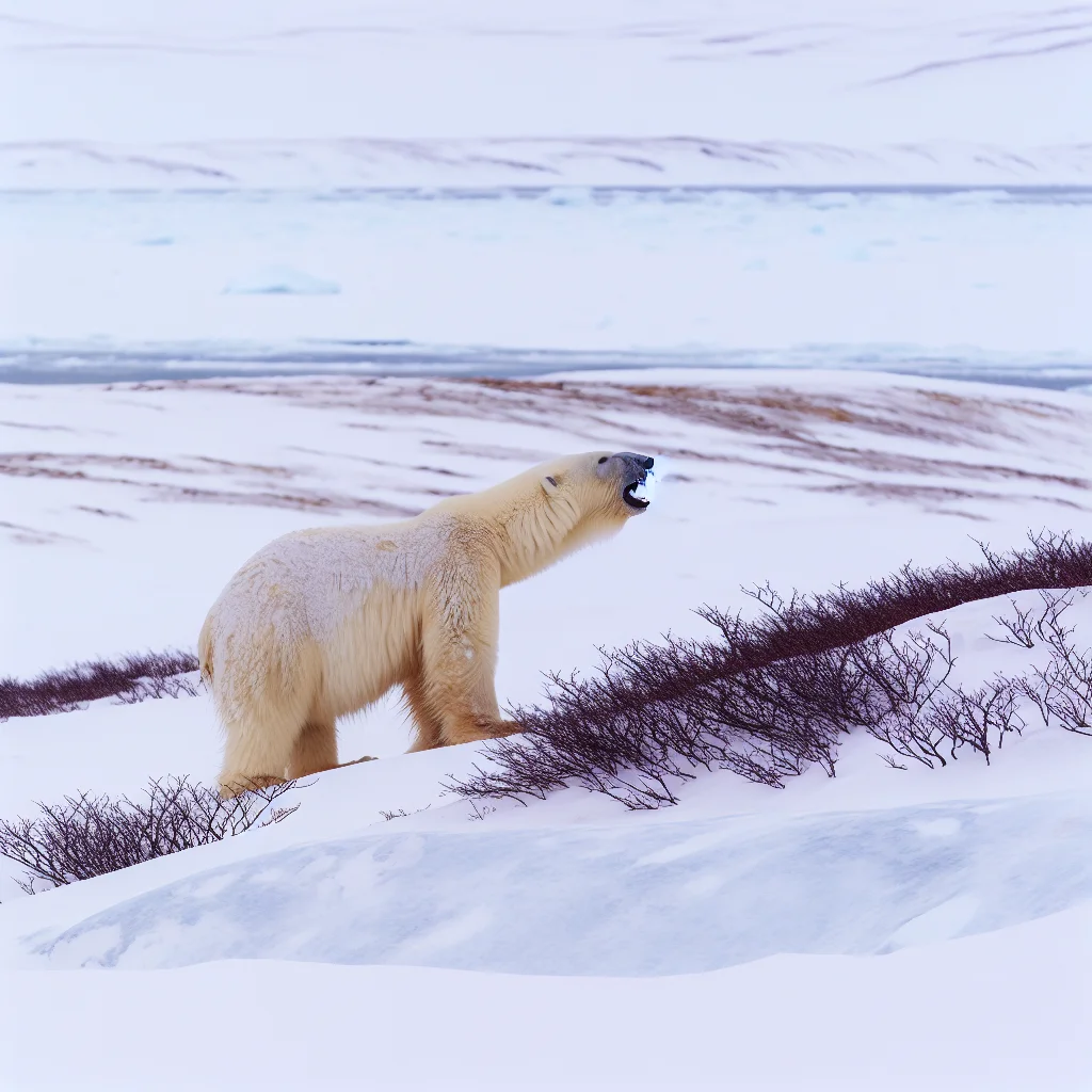 Eisbär auf Svalbard in der arktischen Tundra