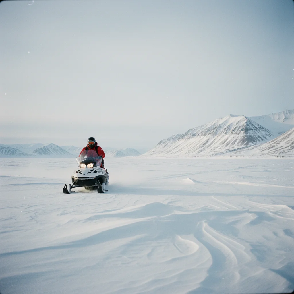 Schneemobil-Tour durch die arktische Landschaft von Svalbard