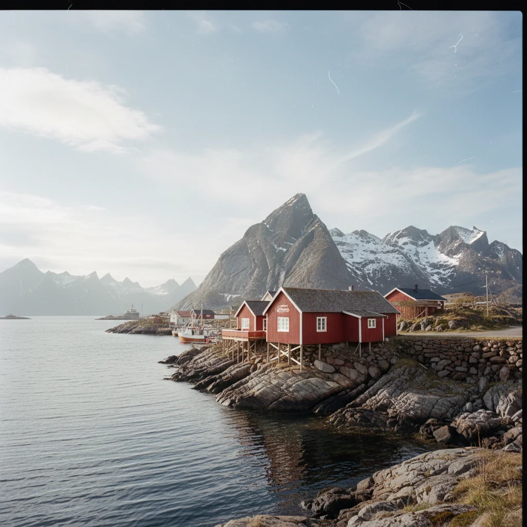 Kunstgalerie in Svolvær mit Gemälden der Lofoten-Landschaft