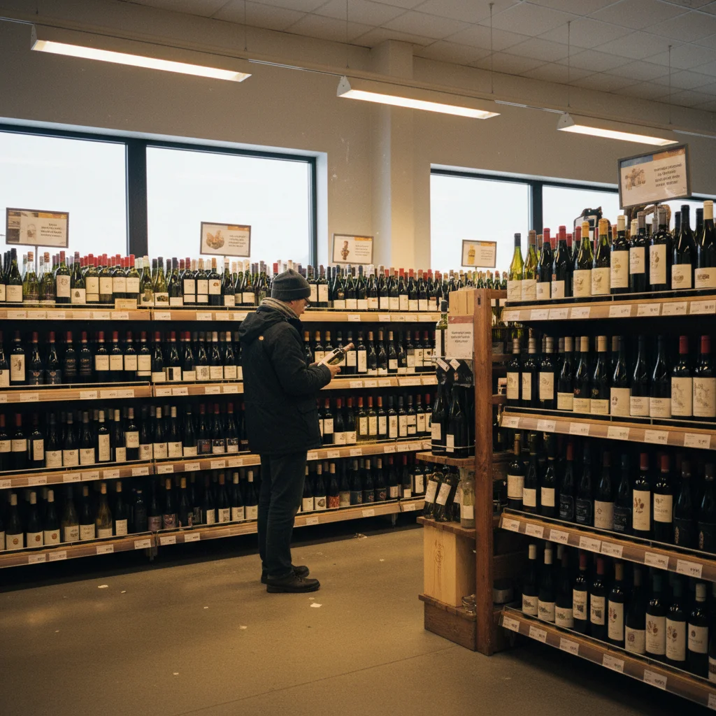 Große Weinauswahl im Systembolaget mit Weinen aus aller Welt sortiert nach Land und Rebsorte