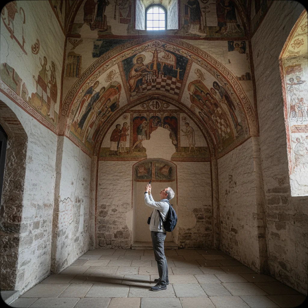 Täby kyrka Deckenmalereien von Albertus Pictor aus dem 15. Jahrhundert