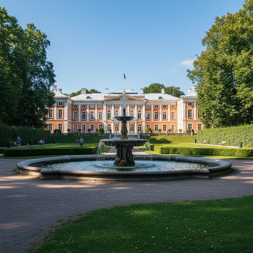 Schloss Kadriorg mit barockem Garten und Springbrunnen