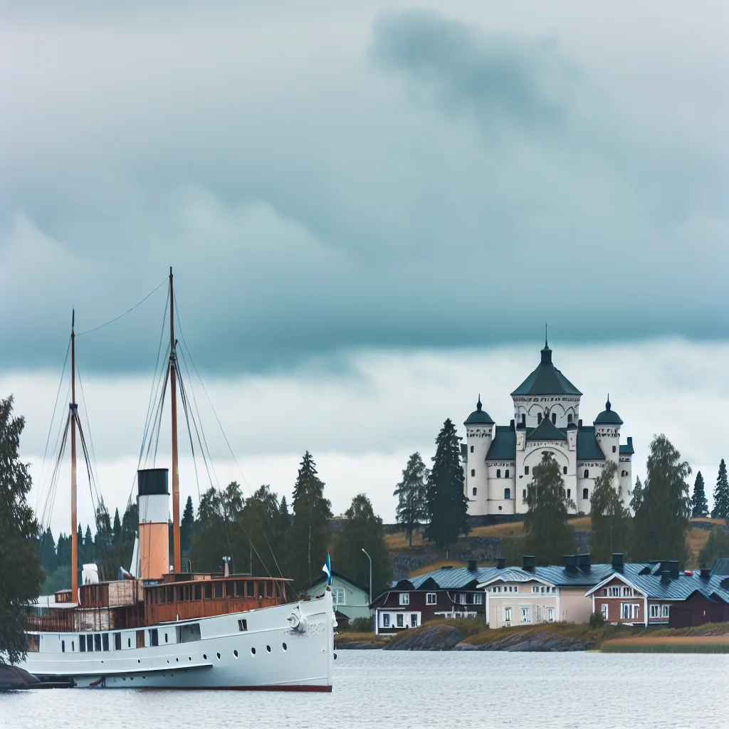 Historisches Dampfschiff auf dem Saimaa bei Savonlinna