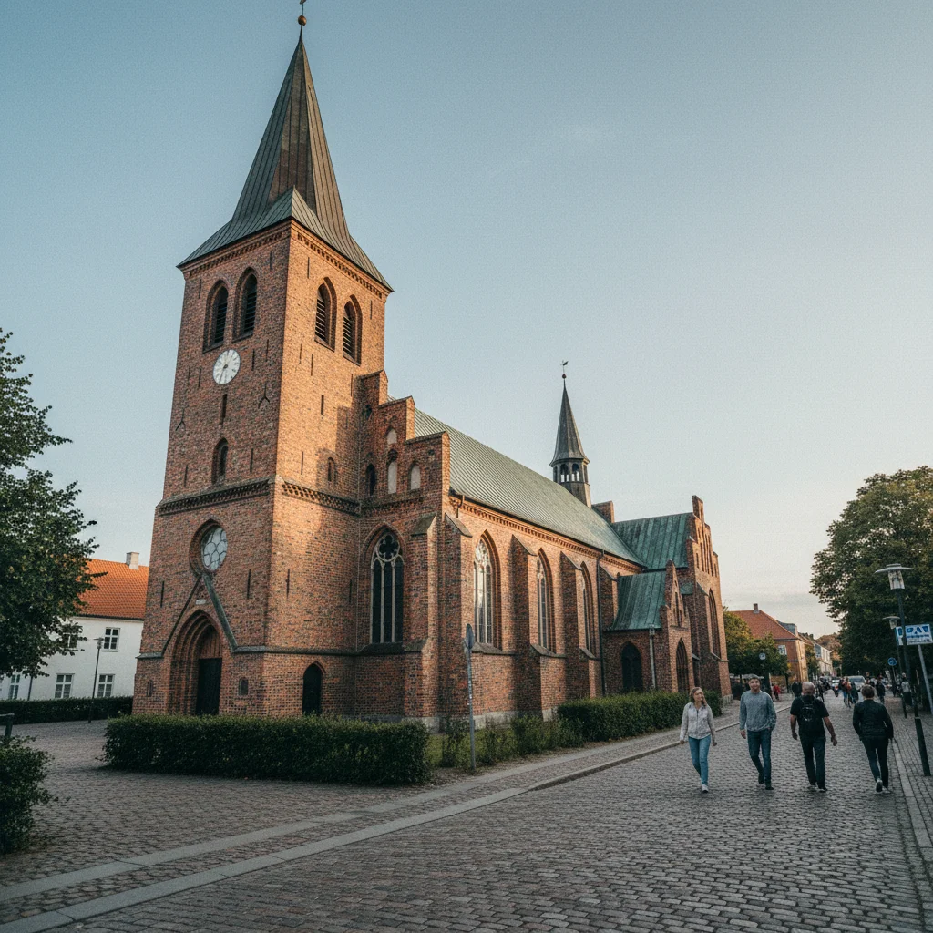 Thisted Kirke, gotische Backsteinkirche im Stadtzentrum von Thisted