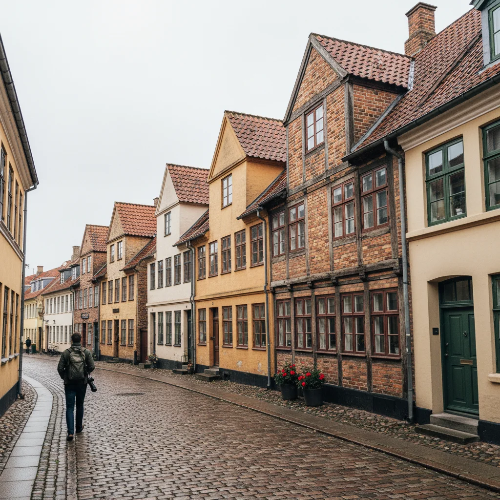 Historische Giebelhäuser in der Altstadt von Tønder