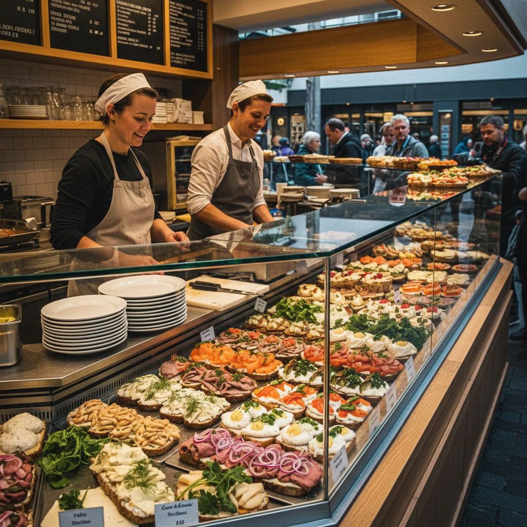Smørrebrød-Stand in den Torvehallerne