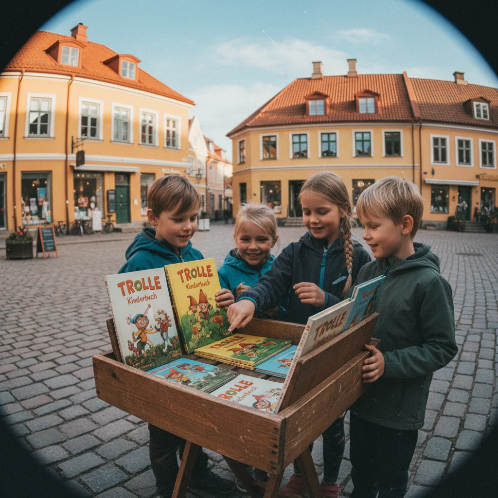Norwegisches Kinderbuch mit Troll-Illustrationen