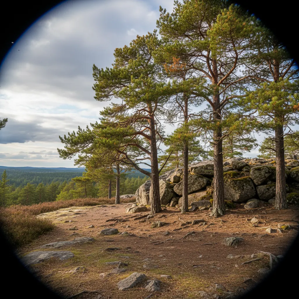 Bronzezeitliche Steingräber von Sammallahdenmäki im Wald