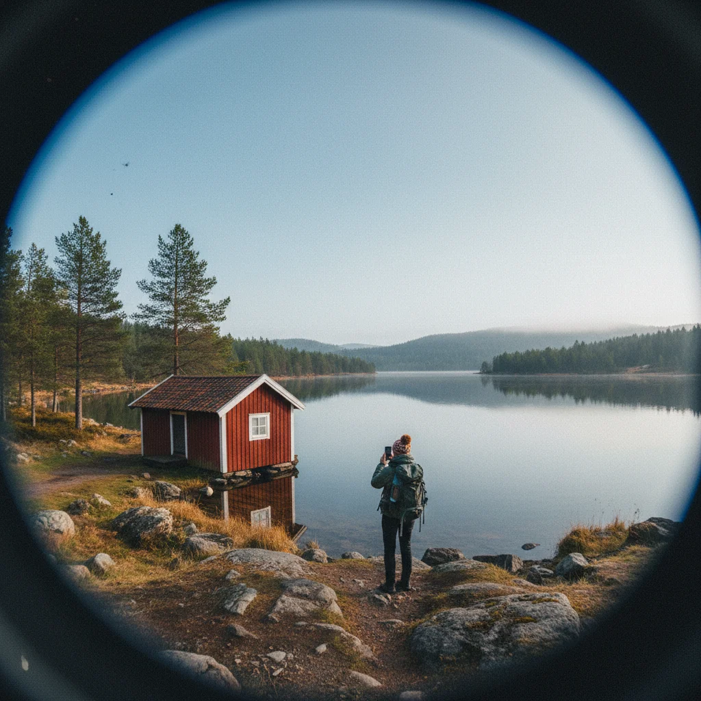 Fagernes am Strandefjorden mit Bergkulisse
