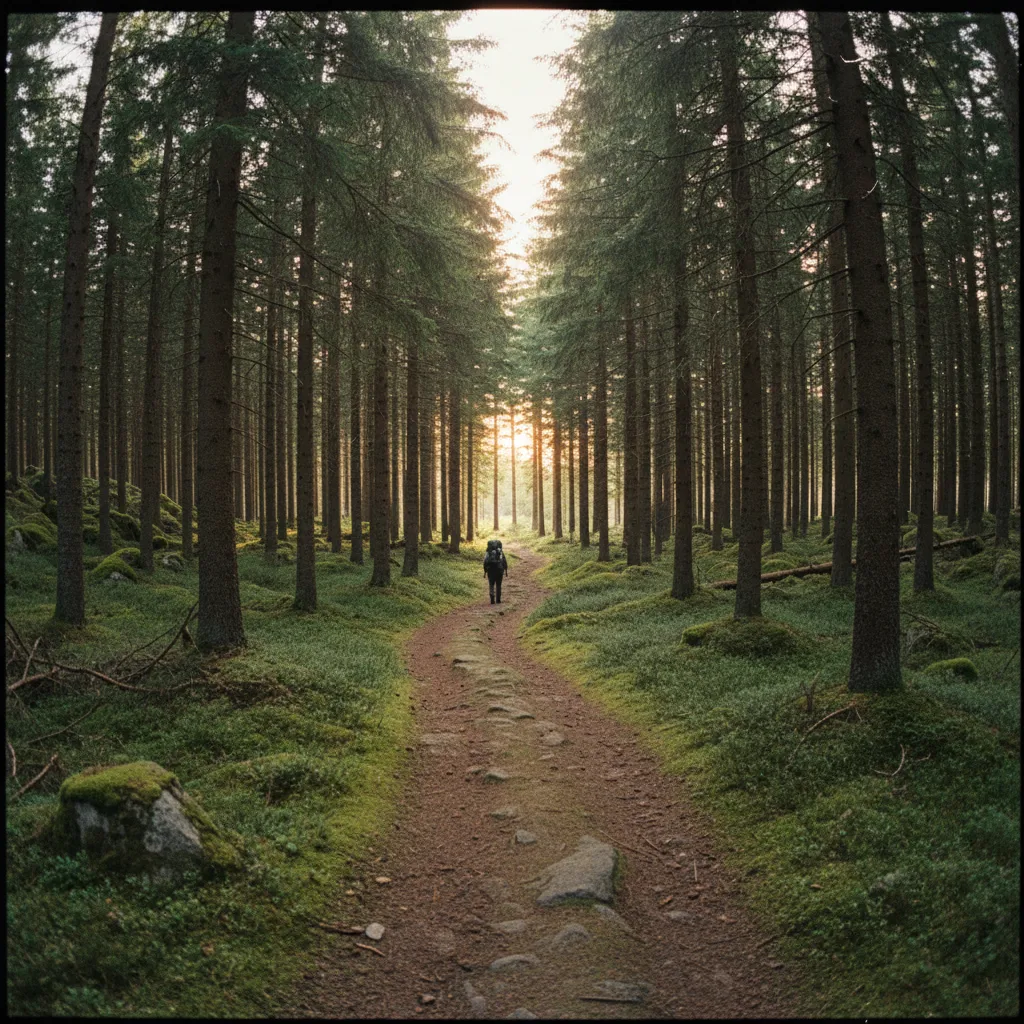 Norwegische Berglandschaft neben schwedischem Waldpanorama