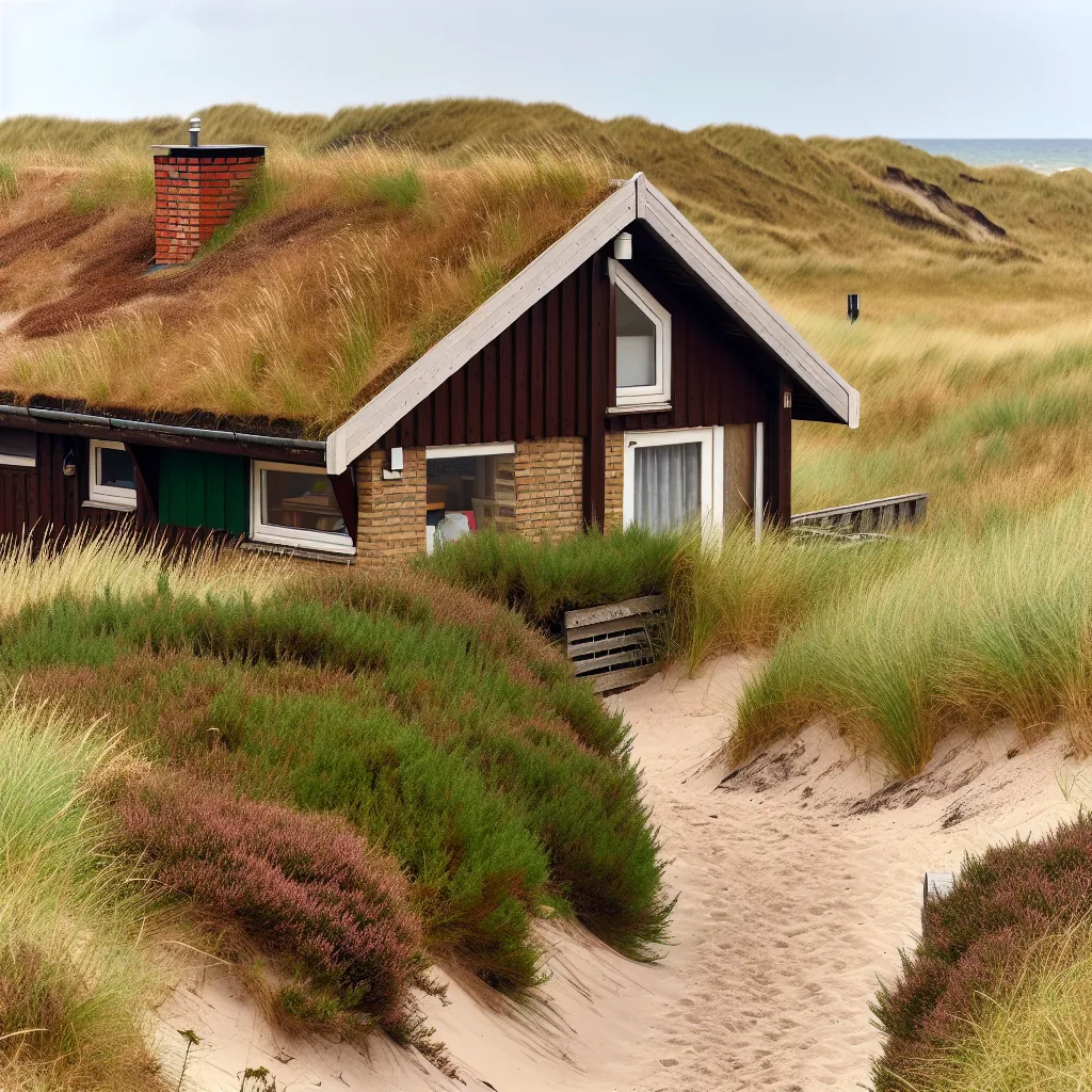 Typisches dänisches Ferienhaus in den Dünen der Westküste