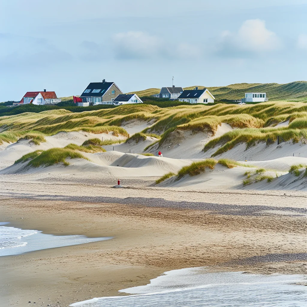Breiter Sandstrand von Søndervig an der dänischen Nordsee