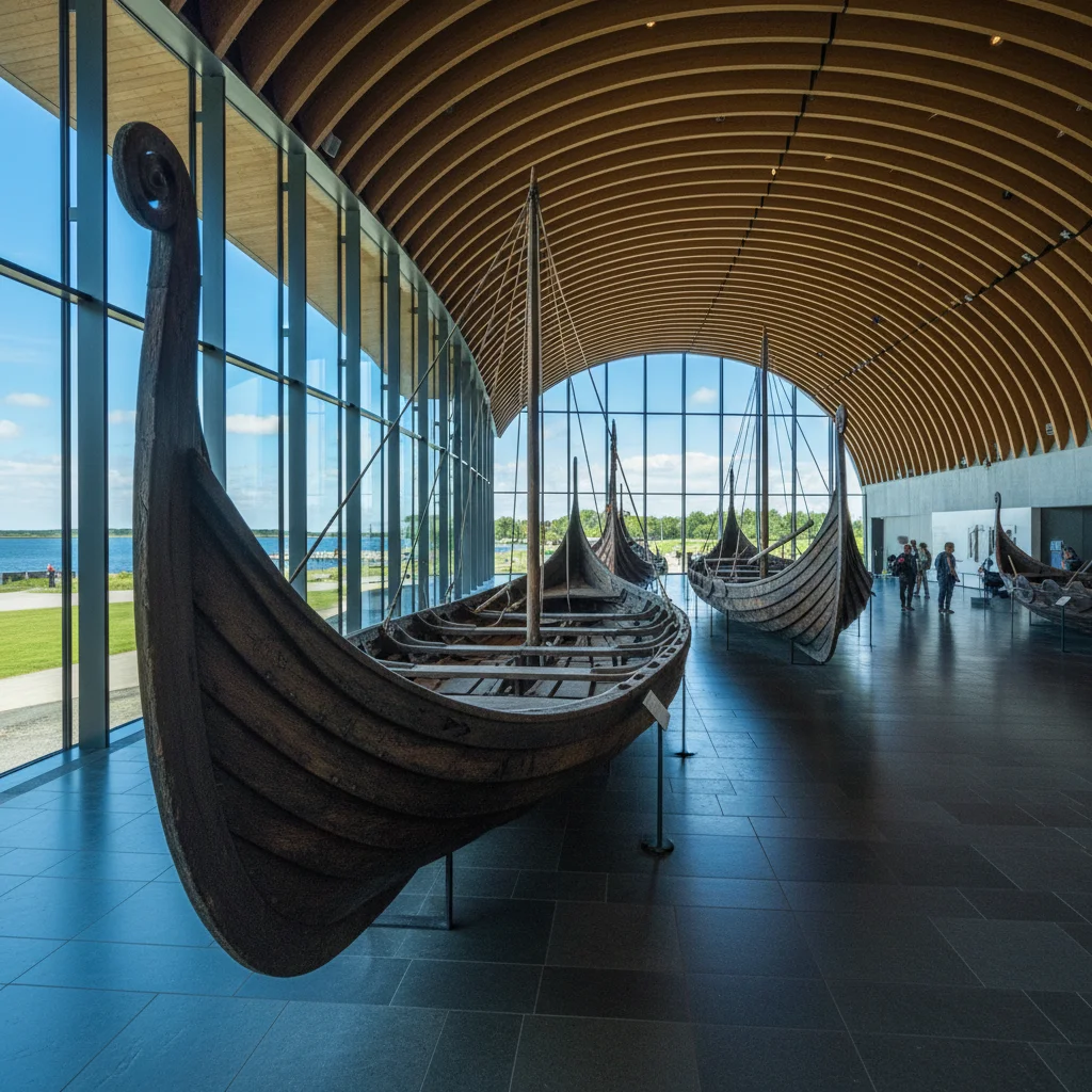 Wikingerschiffsmuseum in Roskilde mit originalen Schiffen