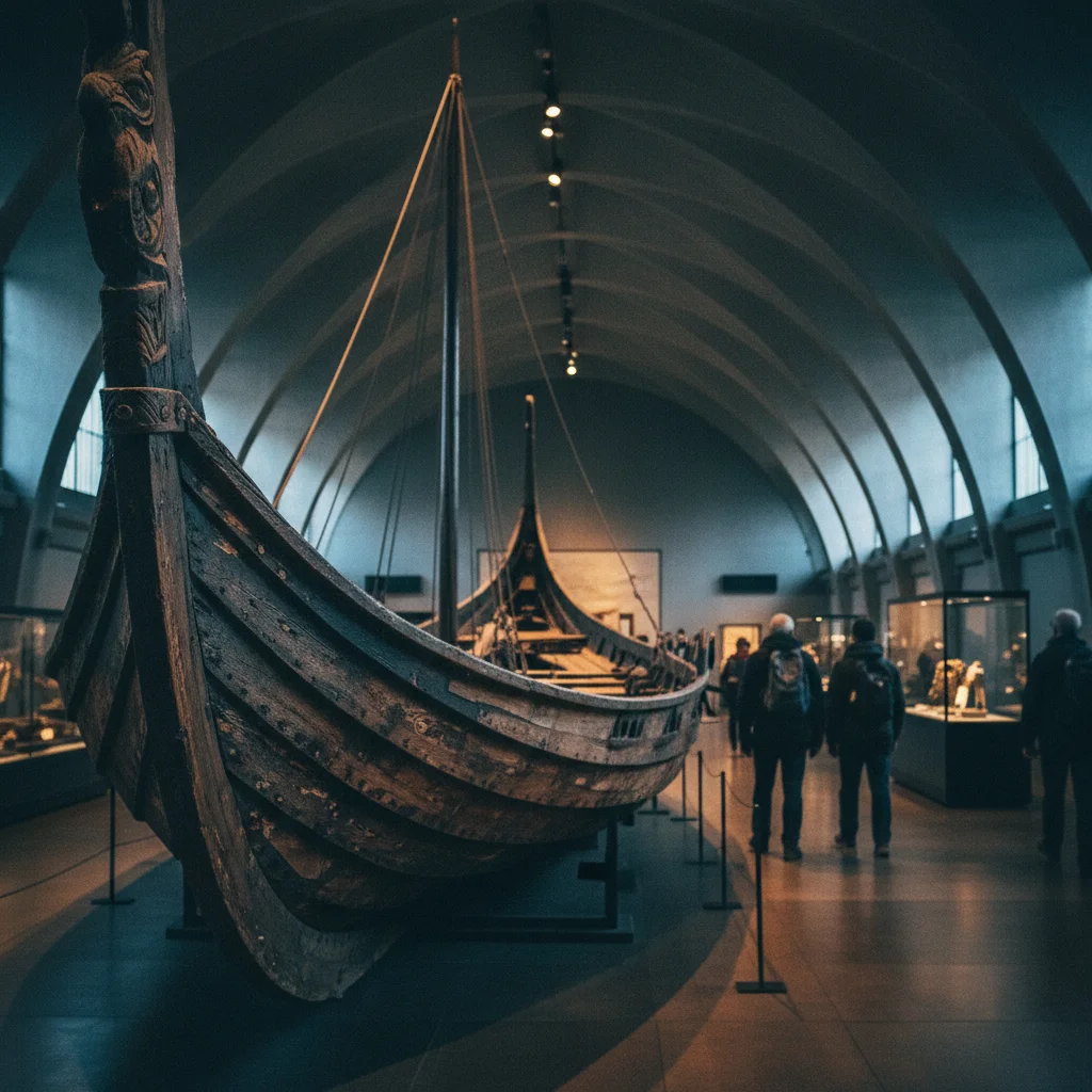Wikingerschiff im Vikingskipshuset Museum in Oslo