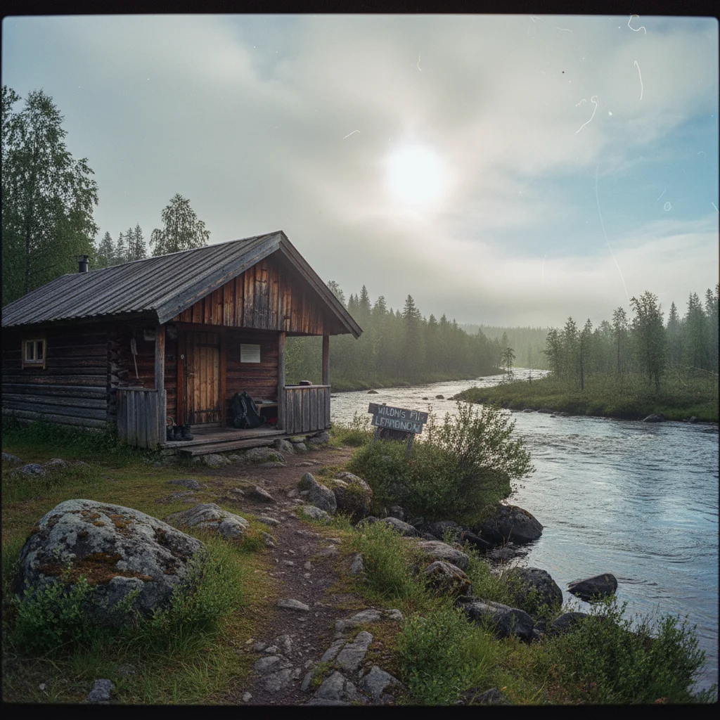 Flusslandschaft im Lemmenjoki-Nationalpark in Lappland