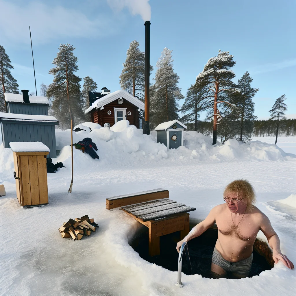 Eisschwimmen (Avantouinti) in Finnland