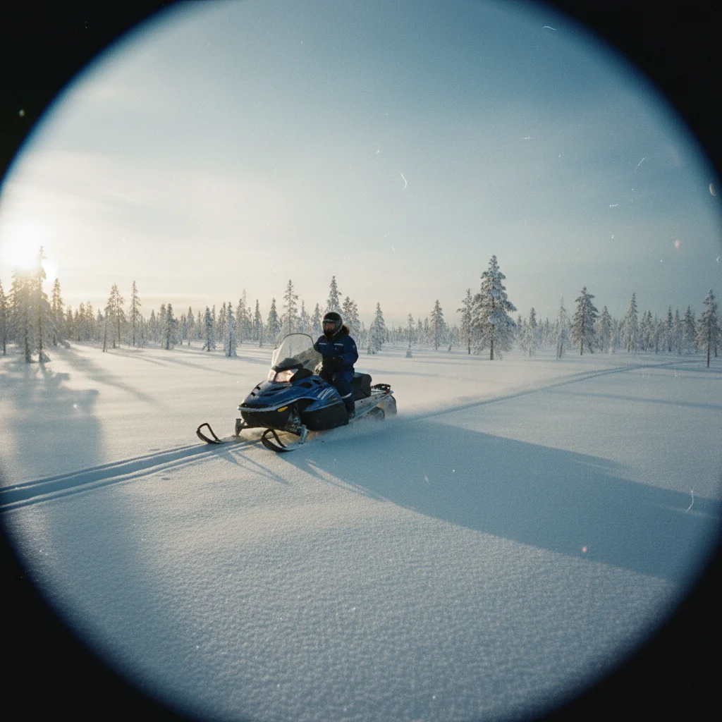 Schneemobilfahrt durch die Finnmark in Nordnorwegen
