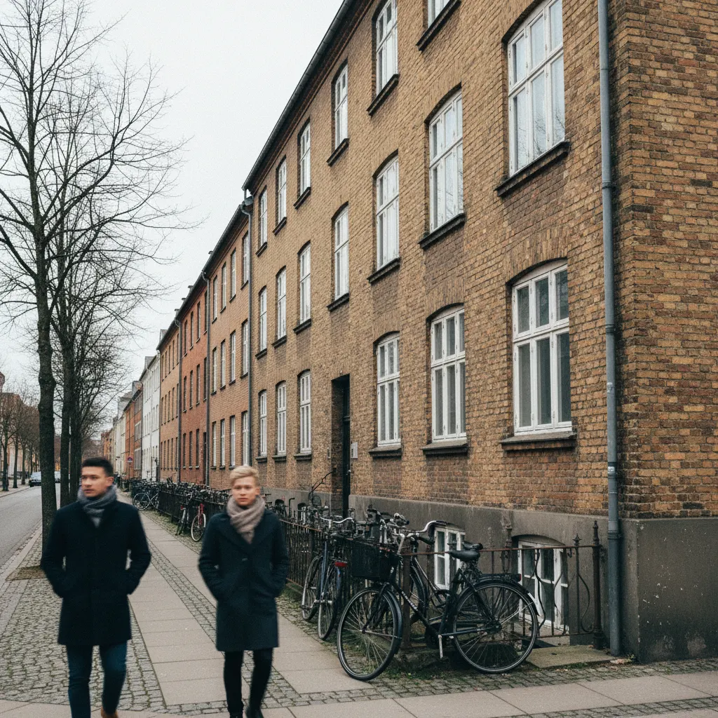 Typisches dänisches Andelsbolig-Gebäude in Kopenhagen