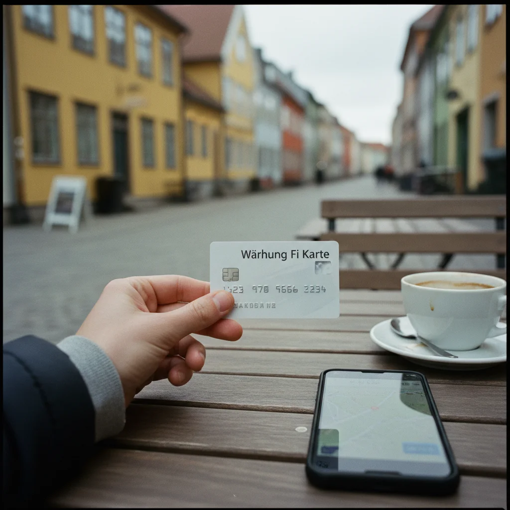 Kontaktlose Kartenzahlung an einem Terminal in Finnland