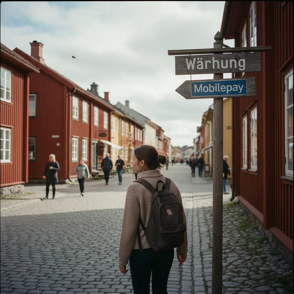 Bezahlung per Smartphone an einem Kassenterminal in Finnland