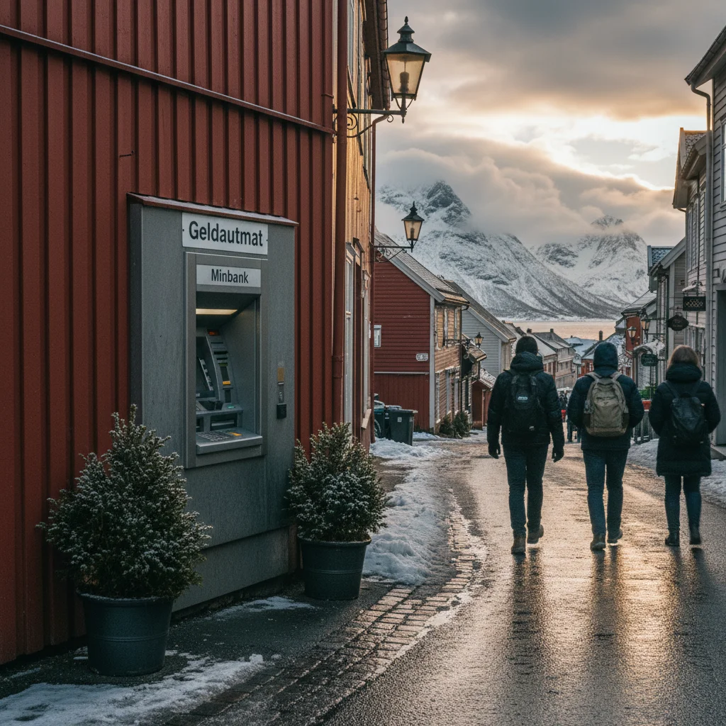 Geldautomat (Minibank) in einer norwegischen Stadt