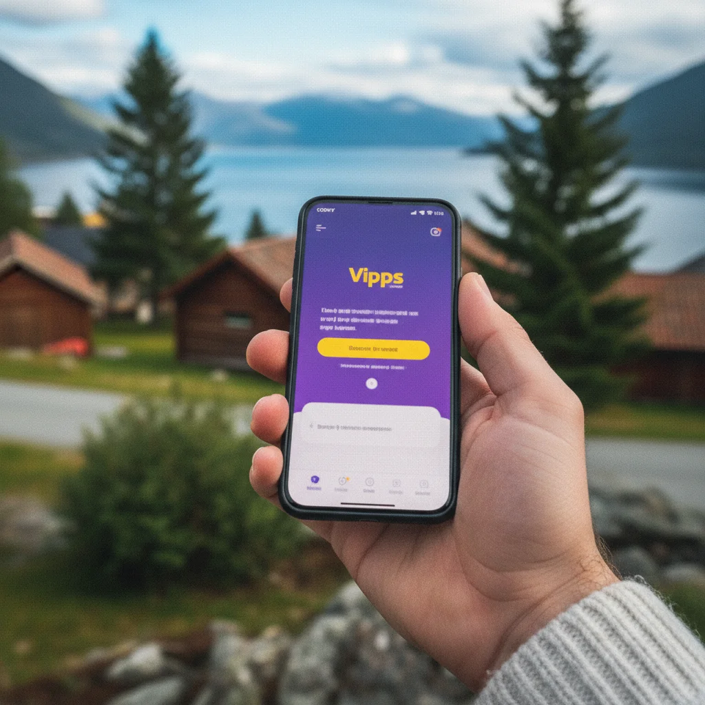 Vipps-App auf einem Smartphone in Norwegen