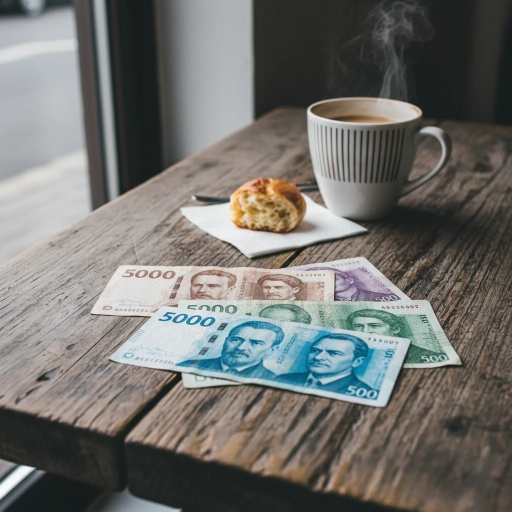 Isländische Kronen-Banknoten in verschiedenen Stückelungen