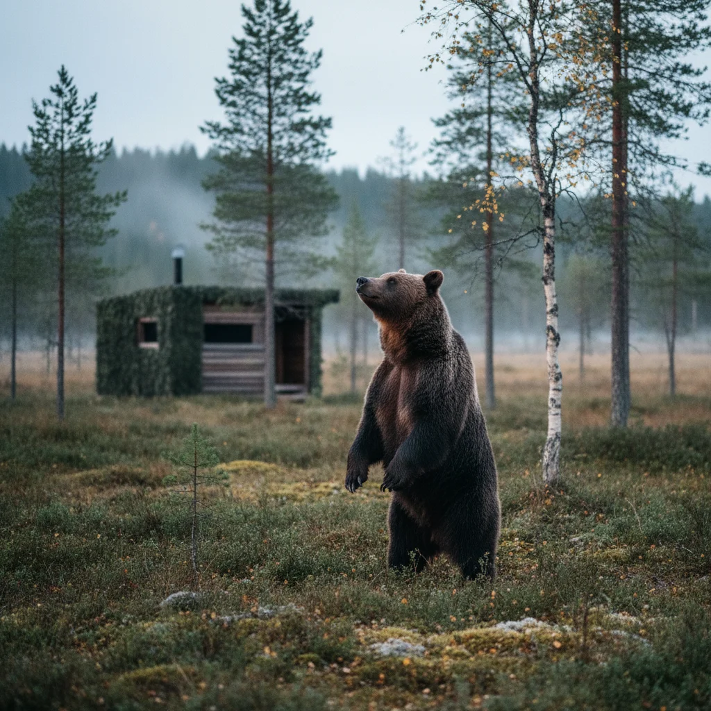 Bärenbeobachtung in Finnland