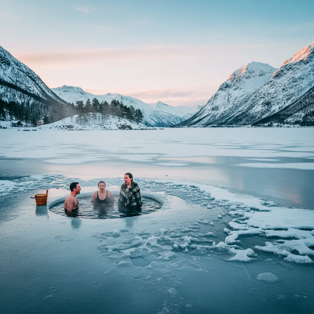 Eisbaden in Skandinavien