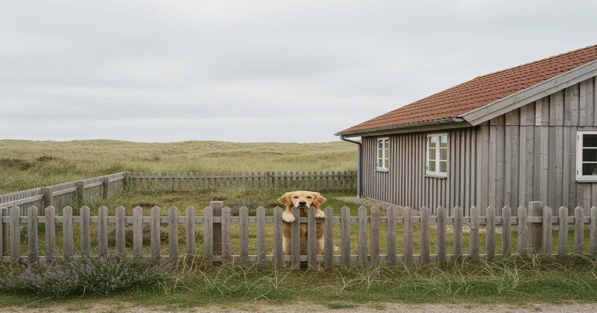 Ferienhaus Dänemark eingezäunt mit Hund