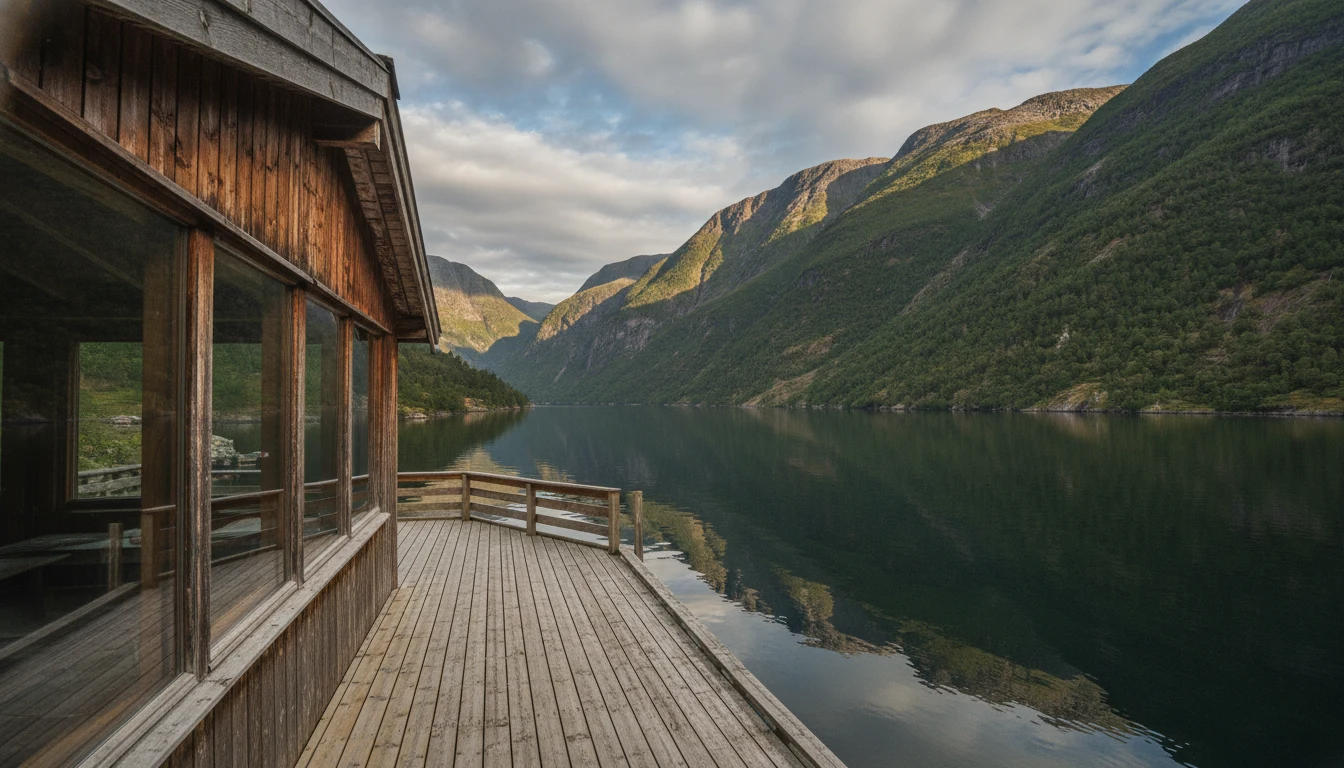 Ferienhaus Norwegen mit Fjordblick