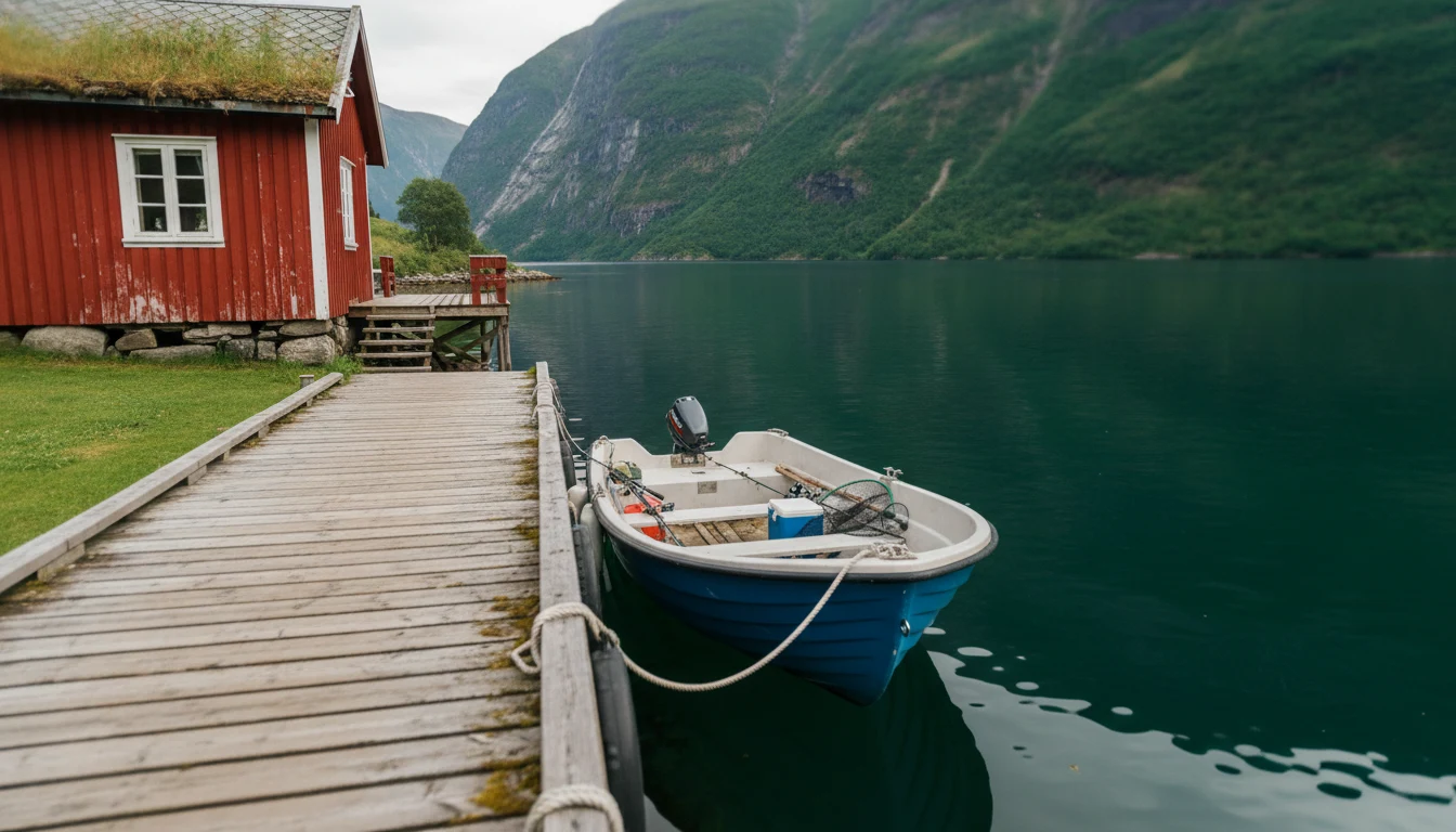 Ferienhaus Norwegen mit Boot
