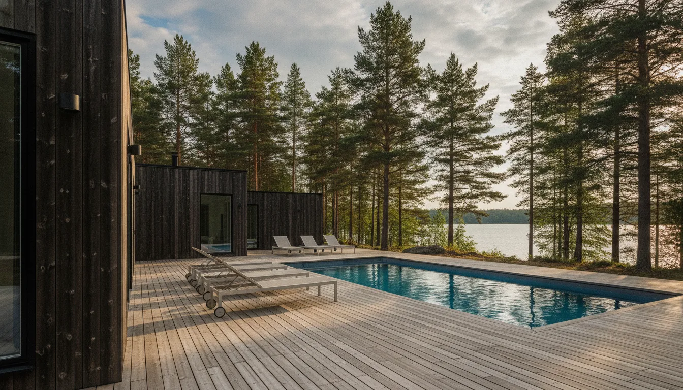 Ferienhaus mit Pool