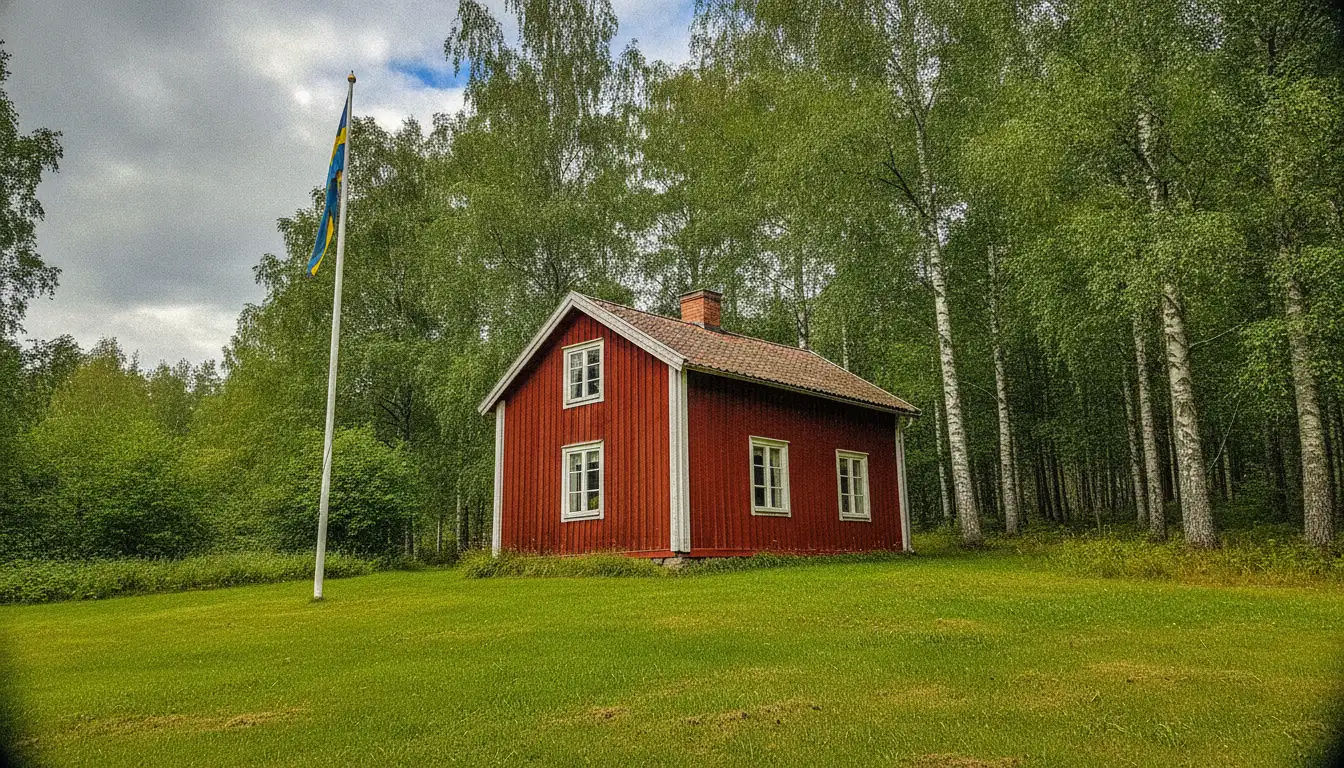 Rotes Ferienhaus in Schweden