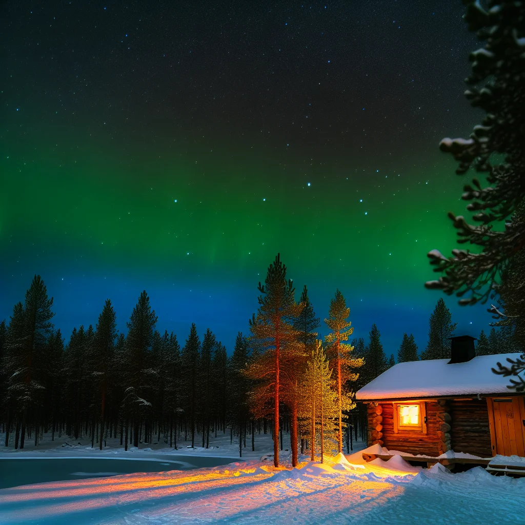 Nordlichter in Finnland