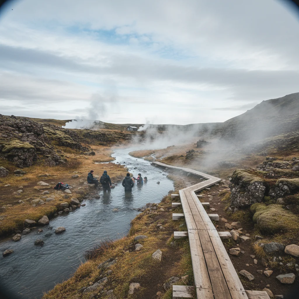 Reykjadalur: Wanderung zum heißen Fluss