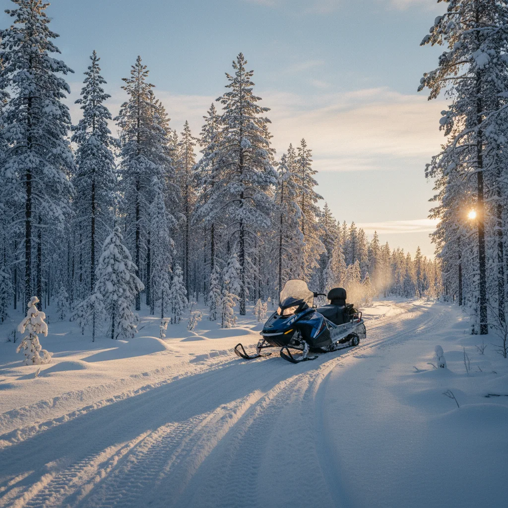 Schneemobil in Finnland