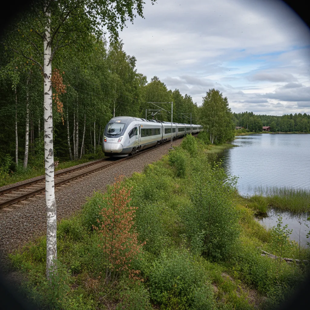 Zug fahren in Schweden
