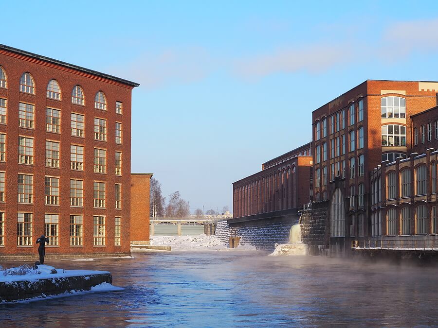 Historic factory buildings in Tampere