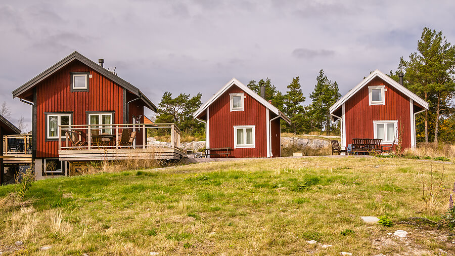 Traditionelle Ferienhäuser in Schweden