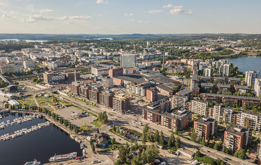 Stadtblick über Jyväskylä, Finnland