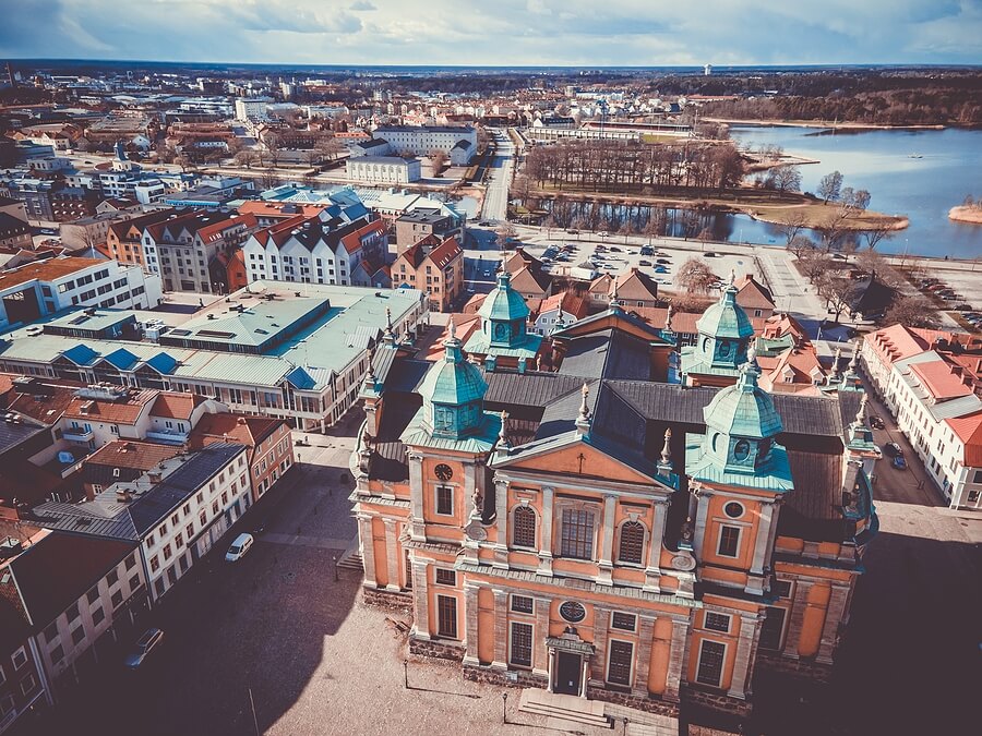Stadtblick über Kalmar, Schweden