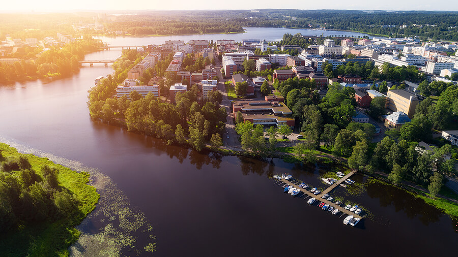 Aerial view of Hämeenlinna, Finland